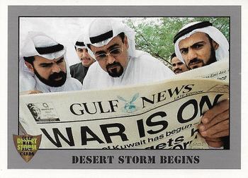 1991 Dart Gulf War Facts #39 Desert Storm Begins Front