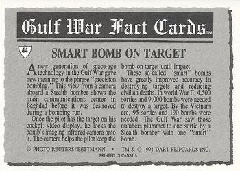 1991 Dart Gulf War Facts #44 Smart Bomb on Target Back