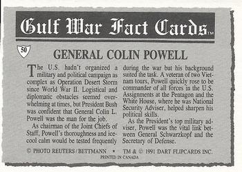 1991 Dart Gulf War Facts #50 General Colin Powell Back