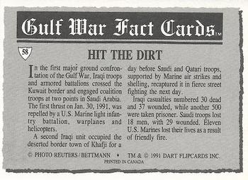 1991 Dart Gulf War Facts #58 Hit the Dirt Back