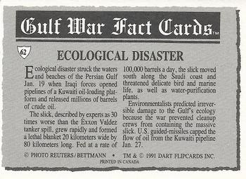 1991 Dart Gulf War Facts #62 Ecological Disaster Back