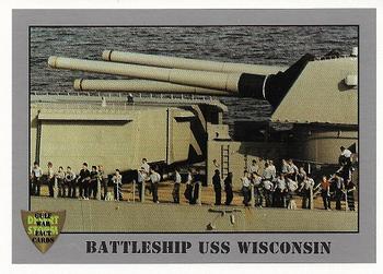 1991 Dart Gulf War Facts #66 Battleship USS Wisconsin Front