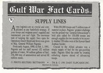 1991 Dart Gulf War Facts #70 Supply Lines Back