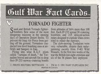 1991 Dart Gulf War Facts #73 Tornado Fighter Back