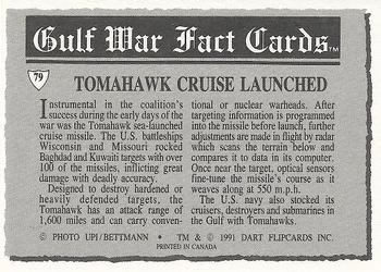 1991 Dart Gulf War Facts #79 Tomahawk Cruise Launched Back
