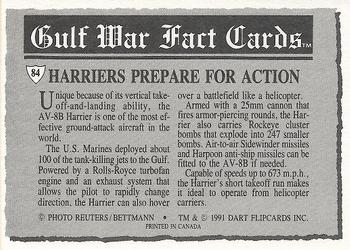 1991 Dart Gulf War Facts #84 Harriers Prepare for Action Back