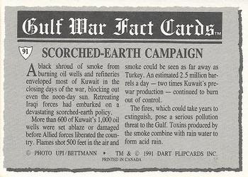 1991 Dart Gulf War Facts #91 Scorched-Earth Campaign Back