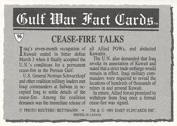 1991 Dart Gulf War Facts #96 Cease-Fire Talks Back