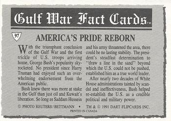 1991 Dart Gulf War Facts #97 America's Pride Reborn Back