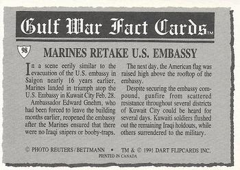 1991 Dart Gulf War Facts #98 Marines Retake U.S. Embassy Back