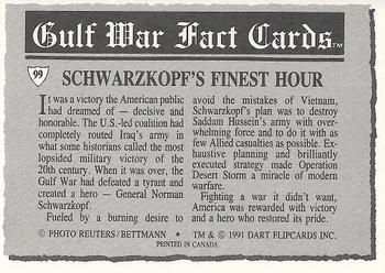 1991 Dart Gulf War Facts #99 Schwarzkopf's Finest Hour Back