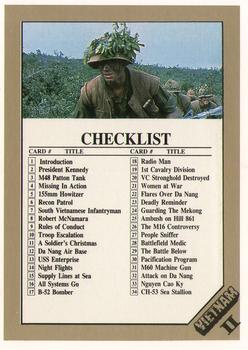 1991 Dart Vietnam Facts Volume II #100 Checklist Front