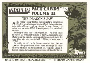 1991 Dart Vietnam Facts Volume II #41 The Dragon's Jaw Back