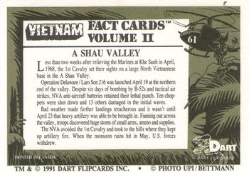 1991 Dart Vietnam Facts Volume II #61 A Shau Valley Back
