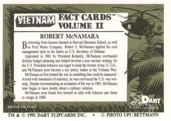 1991 Dart Vietnam Facts Volume II #8 Robert McNamara Back