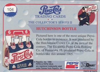 1995 Dart Pepsi-Cola Collector's Series 2 #104 Hutchinson Bottle Back