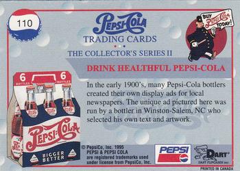 1995 Dart Pepsi-Cola Collector's Series 2 #110 Drink Healthful Pepsi-Cola Back