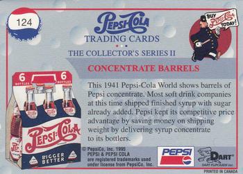 1995 Dart Pepsi-Cola Collector's Series 2 #124 Concentrate Barrels Back