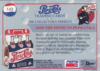 1995 Dart Pepsi-Cola Collector's Series 2 #143 Join the Swing to Pepsi-Cola Back
