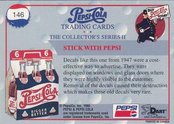 1995 Dart Pepsi-Cola Collector's Series 2 #146 Stick with Pepsi Back