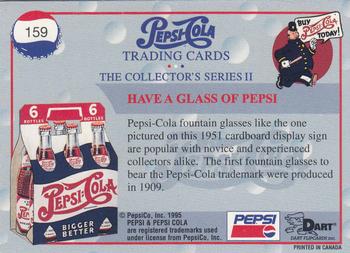1995 Dart Pepsi-Cola Collector's Series 2 #159 Have a Glass of Pepsi Back