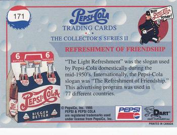 1995 Dart Pepsi-Cola Collector's Series 2 #171 Refreshment of Friendship Back