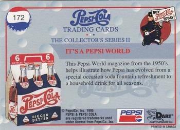 1995 Dart Pepsi-Cola Collector's Series 2 #172 It's a Pepsi World Back
