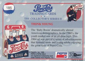 1995 Dart Pepsi-Cola Collector's Series 2 #185 Think Young Back