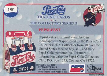 1995 Dart Pepsi-Cola Collector's Series 2 #189 Pepsi-Fest Back