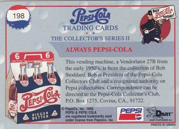 1995 Dart Pepsi-Cola Collector's Series 2 #198 Always Pepsi-Cola Back