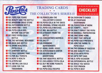 1995 Dart Pepsi-Cola Collector's Series 2 #200 Checklist Series II Front