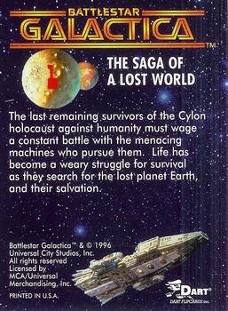 1996 Dart Battlestar Galactica #1 The Saga of a Lost World Back