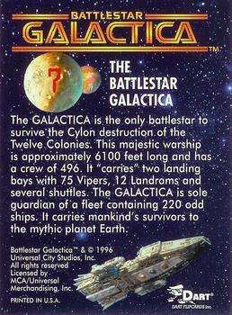 1996 Dart Battlestar Galactica #7 The Battlestar Galactica Back