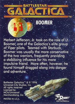 1996 Dart Battlestar Galactica #13 Boomer Back