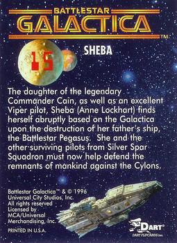 1996 Dart Battlestar Galactica #15 Sheba Back