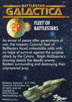 1996 Dart Battlestar Galactica #20 Fleet of Battlestars Back