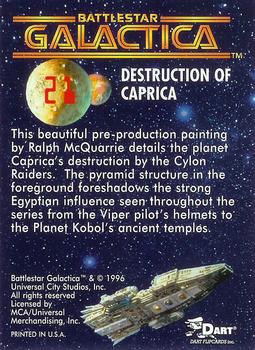 1996 Dart Battlestar Galactica #21 Destruction of Caprica Back