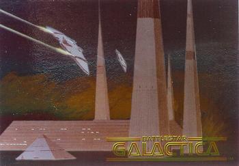 1996 Dart Battlestar Galactica #21 Destruction of Caprica Front