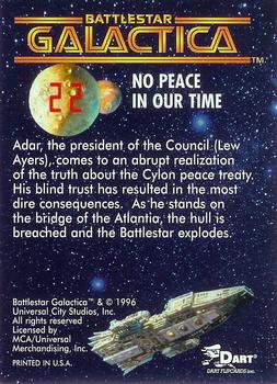 1996 Dart Battlestar Galactica #22 No Peace In Our Time Back