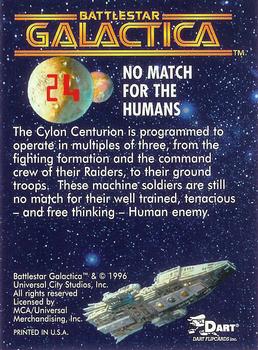1996 Dart Battlestar Galactica #24 No Match for the Humans Back