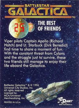 1996 Dart Battlestar Galactica #25 The Best of Friends Back