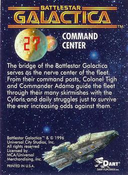 1996 Dart Battlestar Galactica #27 Command Center Back