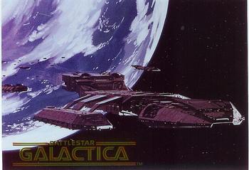 1996 Dart Battlestar Galactica #29 Fleeing the Colonies Front