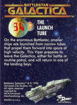 1996 Dart Battlestar Galactica #34 The Launch Tube Back