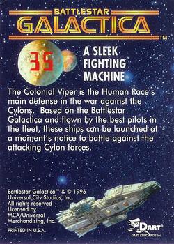 1996 Dart Battlestar Galactica #35 A Sleek Fighting Machine Back