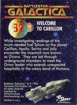1996 Dart Battlestar Galactica #37 Welcome To Carillon Back