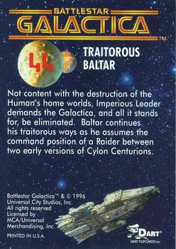 1996 Dart Battlestar Galactica #44 Traitorous Baltar Back