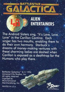 1996 Dart Battlestar Galactica #48 Alien Entertainers Back