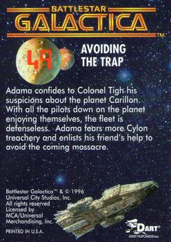 1996 Dart Battlestar Galactica #49 Avoiding the Trap Back