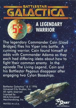 1996 Dart Battlestar Galactica #52 A Legendary Warrior Back